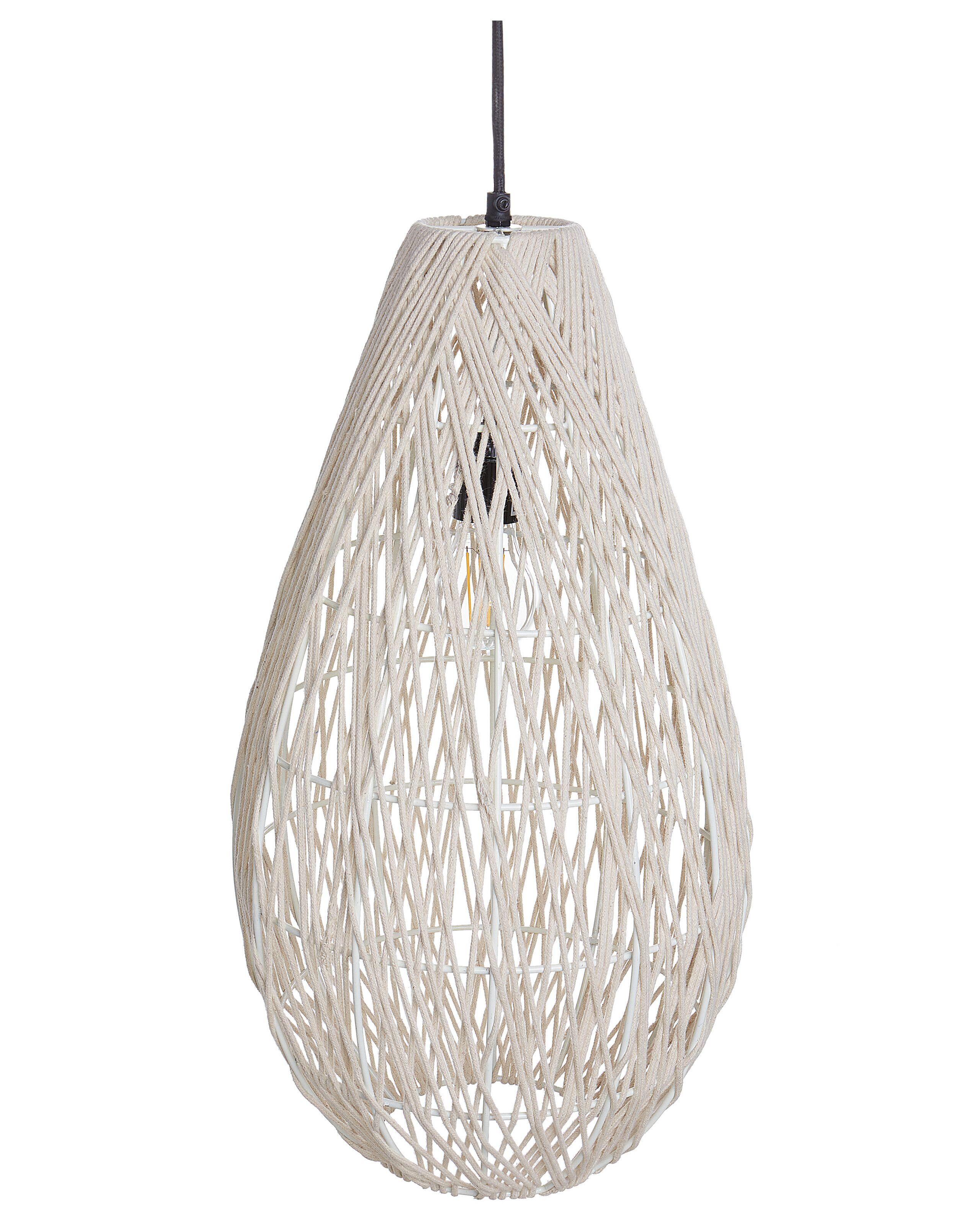 Beliani Lampe suspension en Coton Boho ANNOTTO  