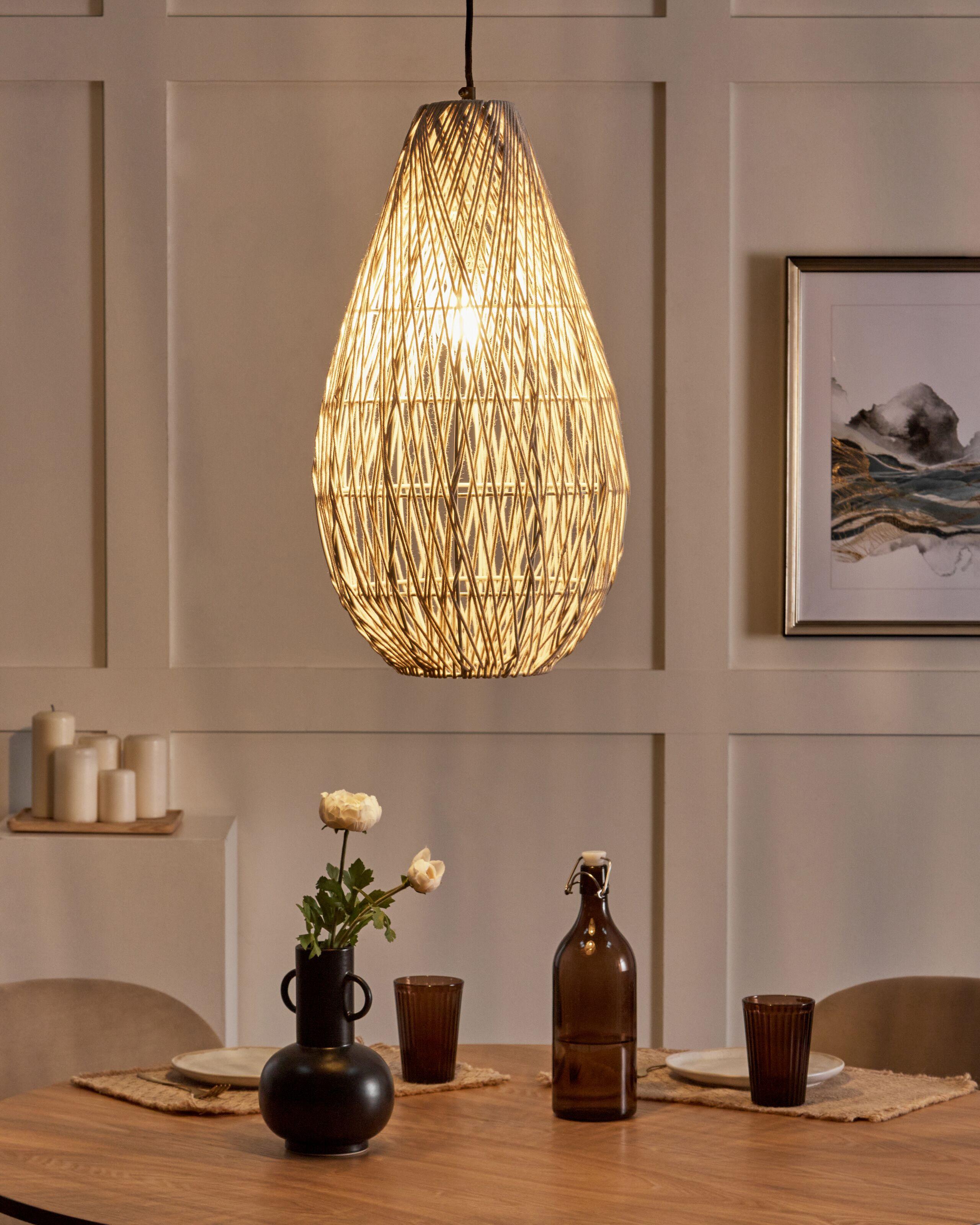 Beliani Lampe suspension en Coton Boho ANNOTTO  