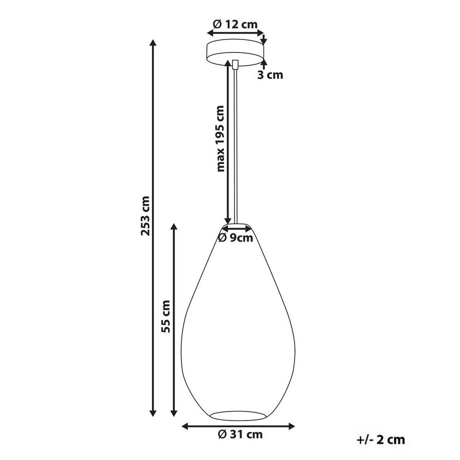 Beliani Lampe suspension en Coton Boho ANNOTTO  