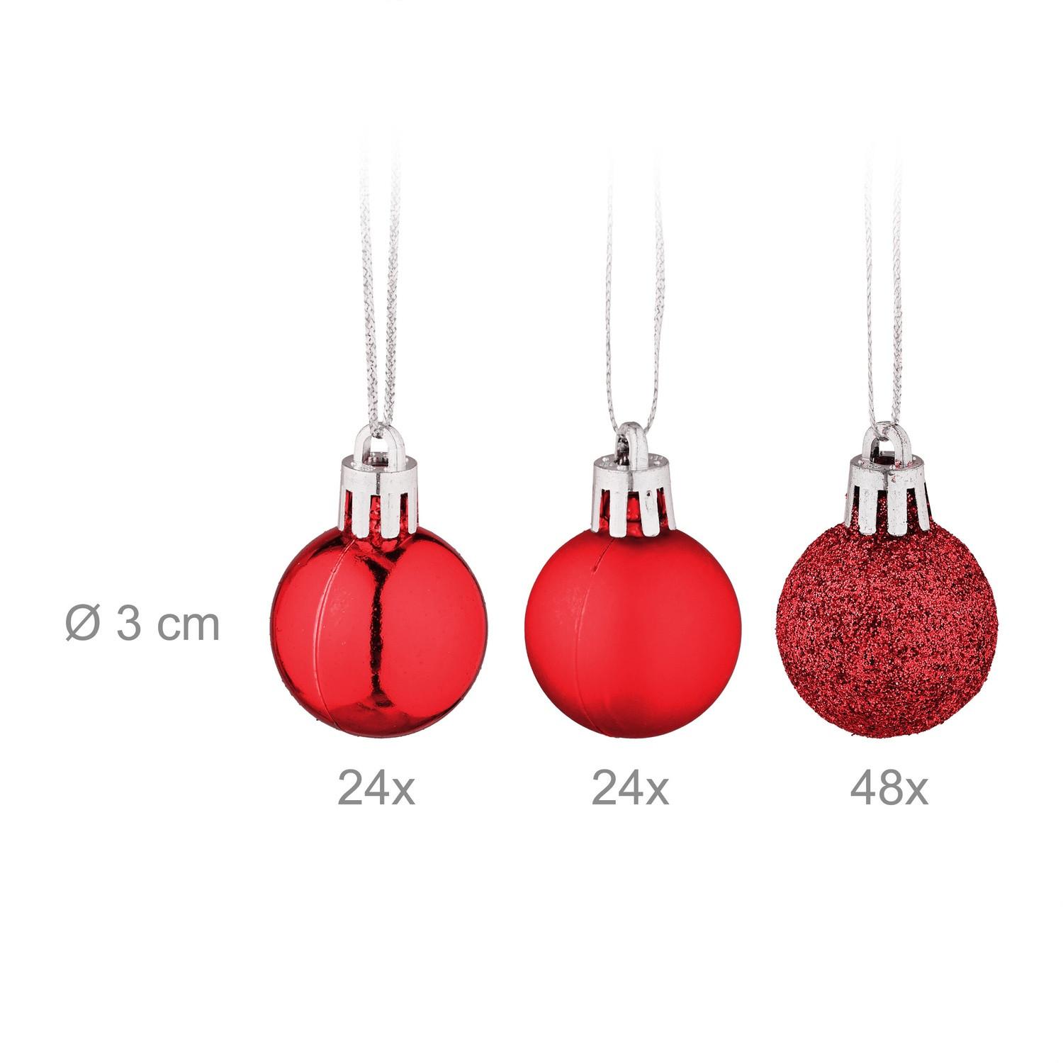Northix Set di palline per albero di Natale, confezione da 96  