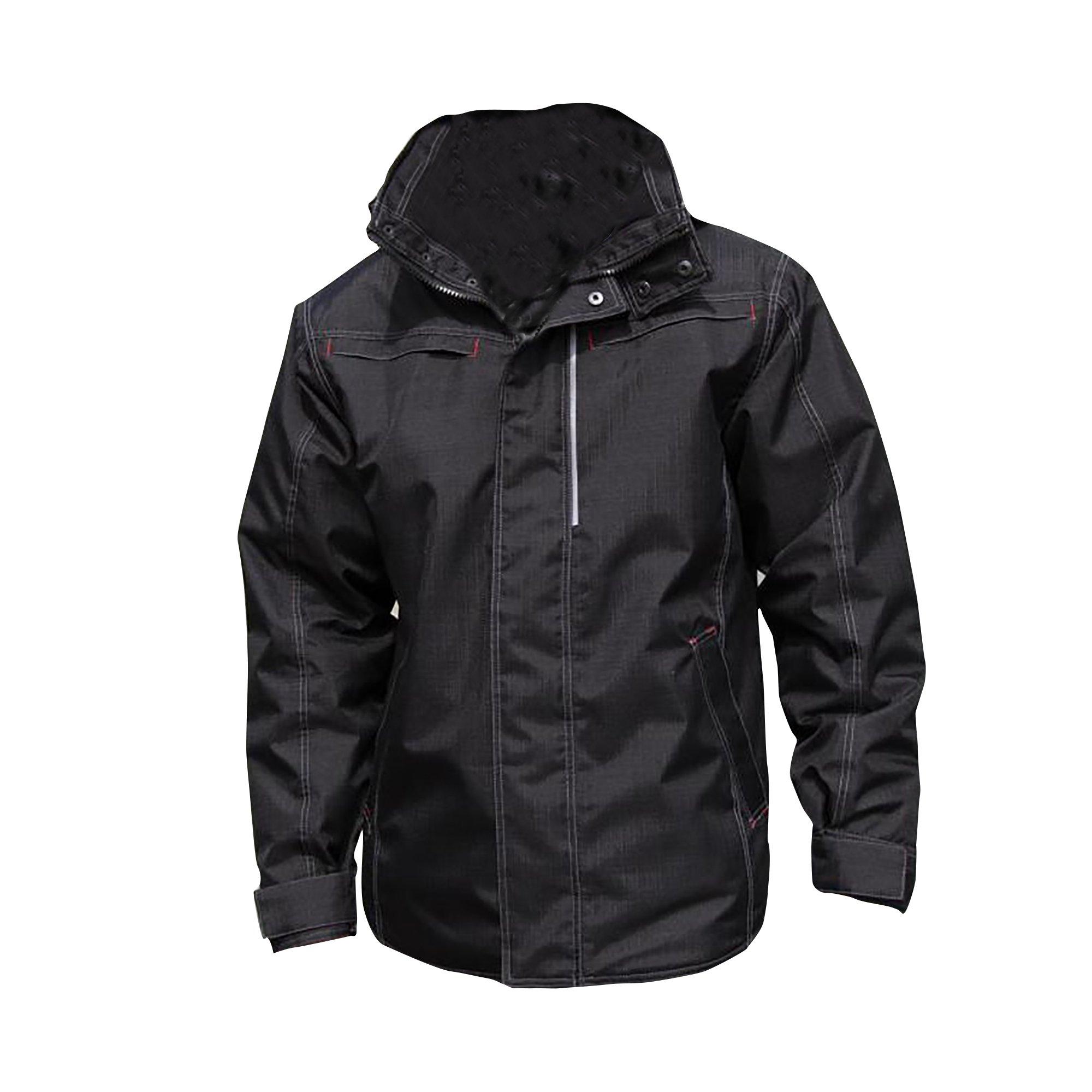 Image of Wasserfeste Denim Textur Rugged Jacke Herren Schwarz L