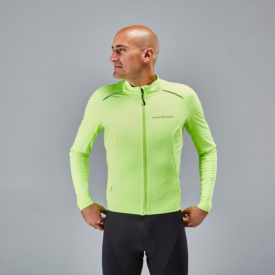 VAN RYSEL  VESTE VELO ROUTE HIVER RACER JAUNE 