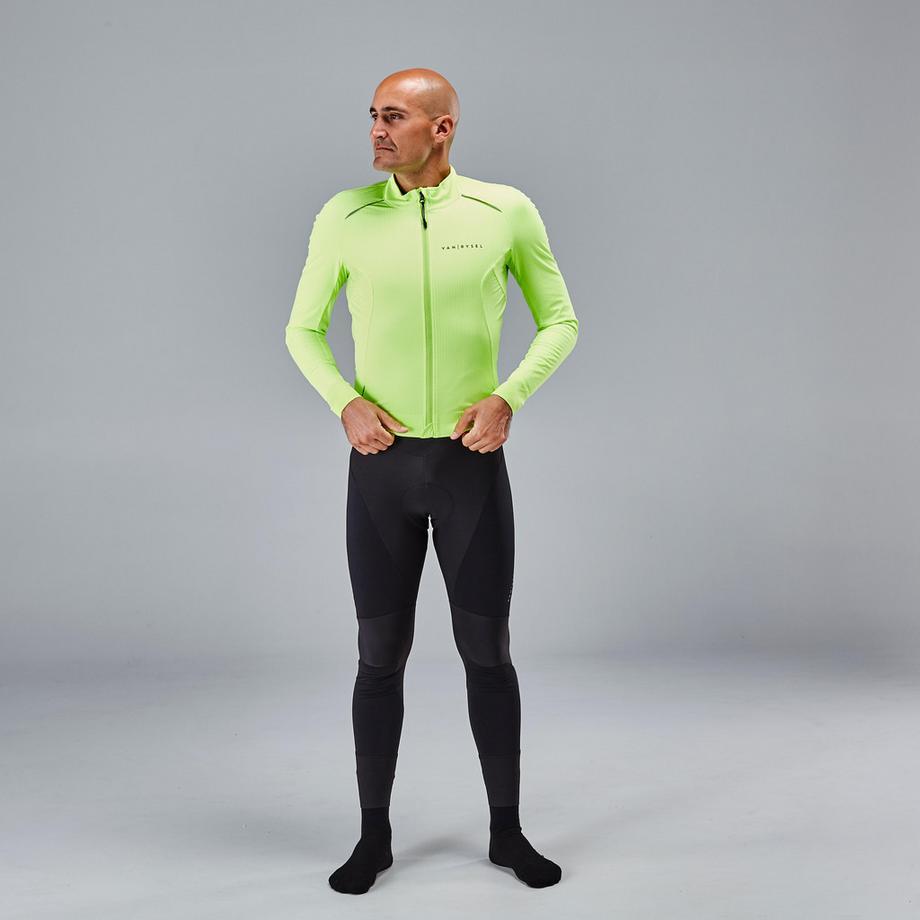 VAN RYSEL  VESTE VELO ROUTE HIVER RACER JAUNE 