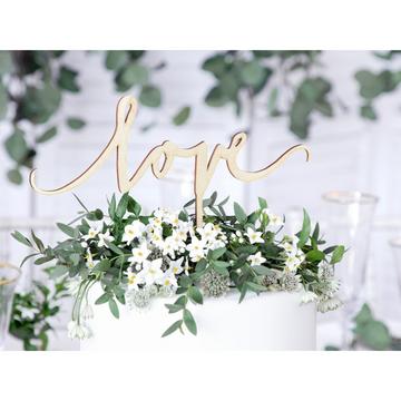 Cake Topper Love en Bois