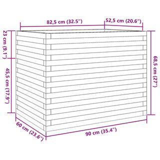 VidaXL fioriera da giardino Legno di pino impregnato  