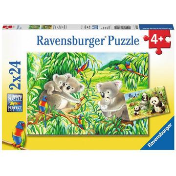 Puzzle Süsse Koalas und Pandas (2x24)