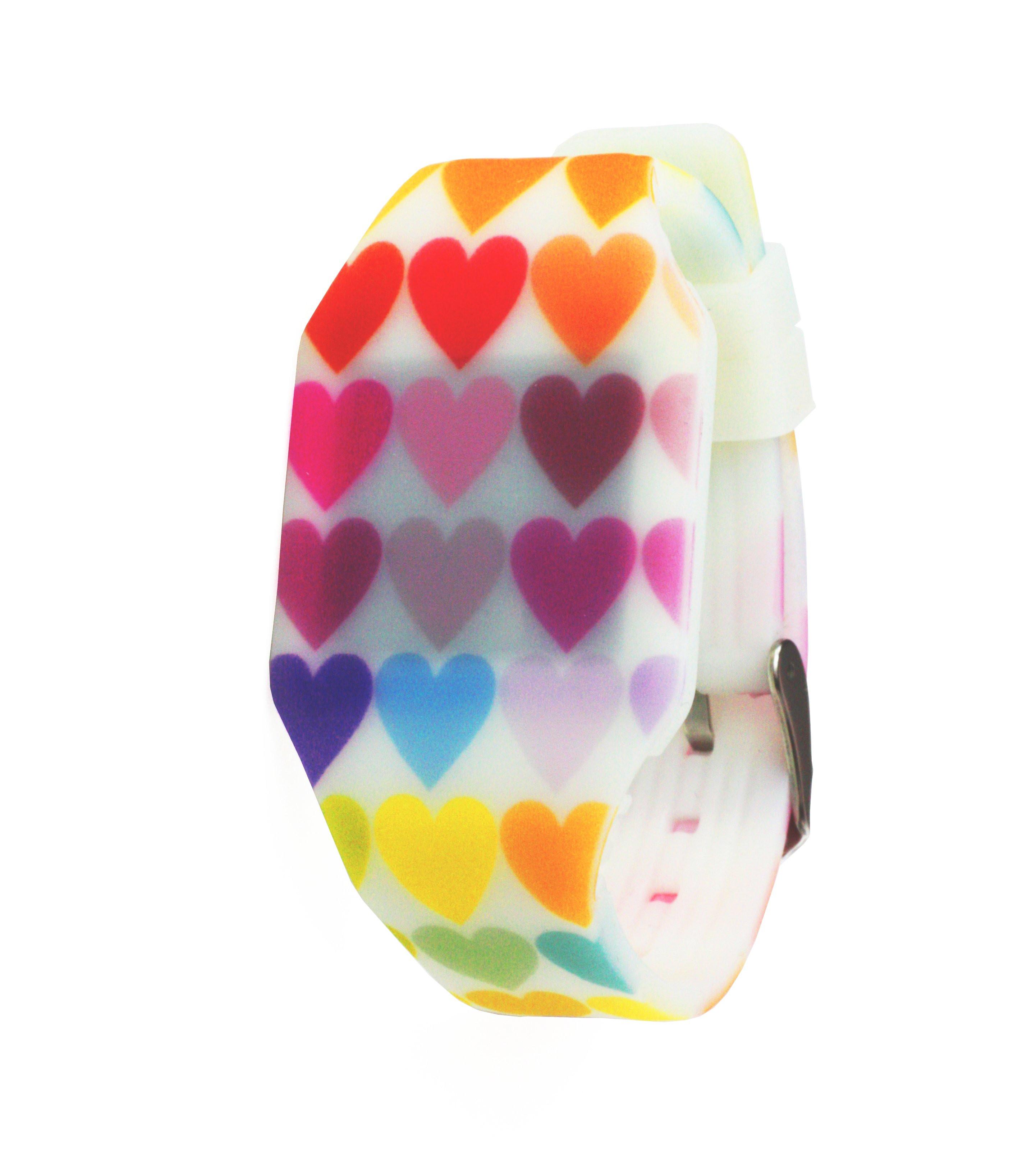 Kiddus  Digital LED  Kinderuhr Hearts Multi 