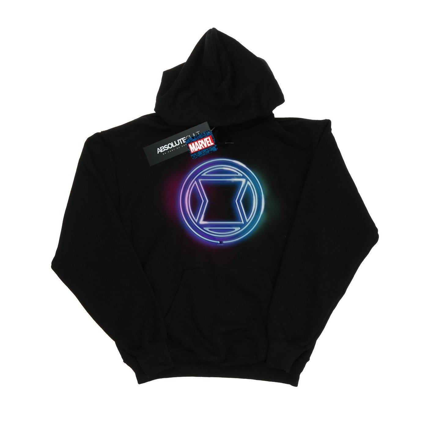 Image of Black Widow Neon Logo Kapuzenpullover Unisex Schwarz 116