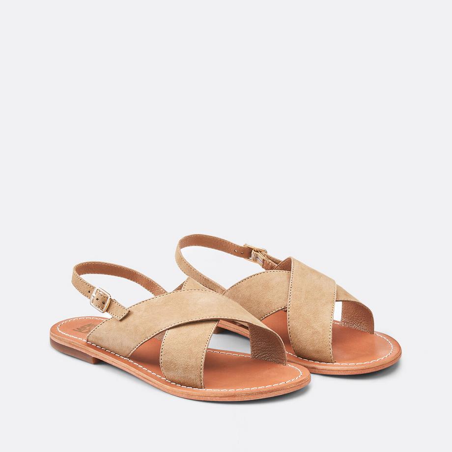 Sandales en cuir suédé Signature LAURINE