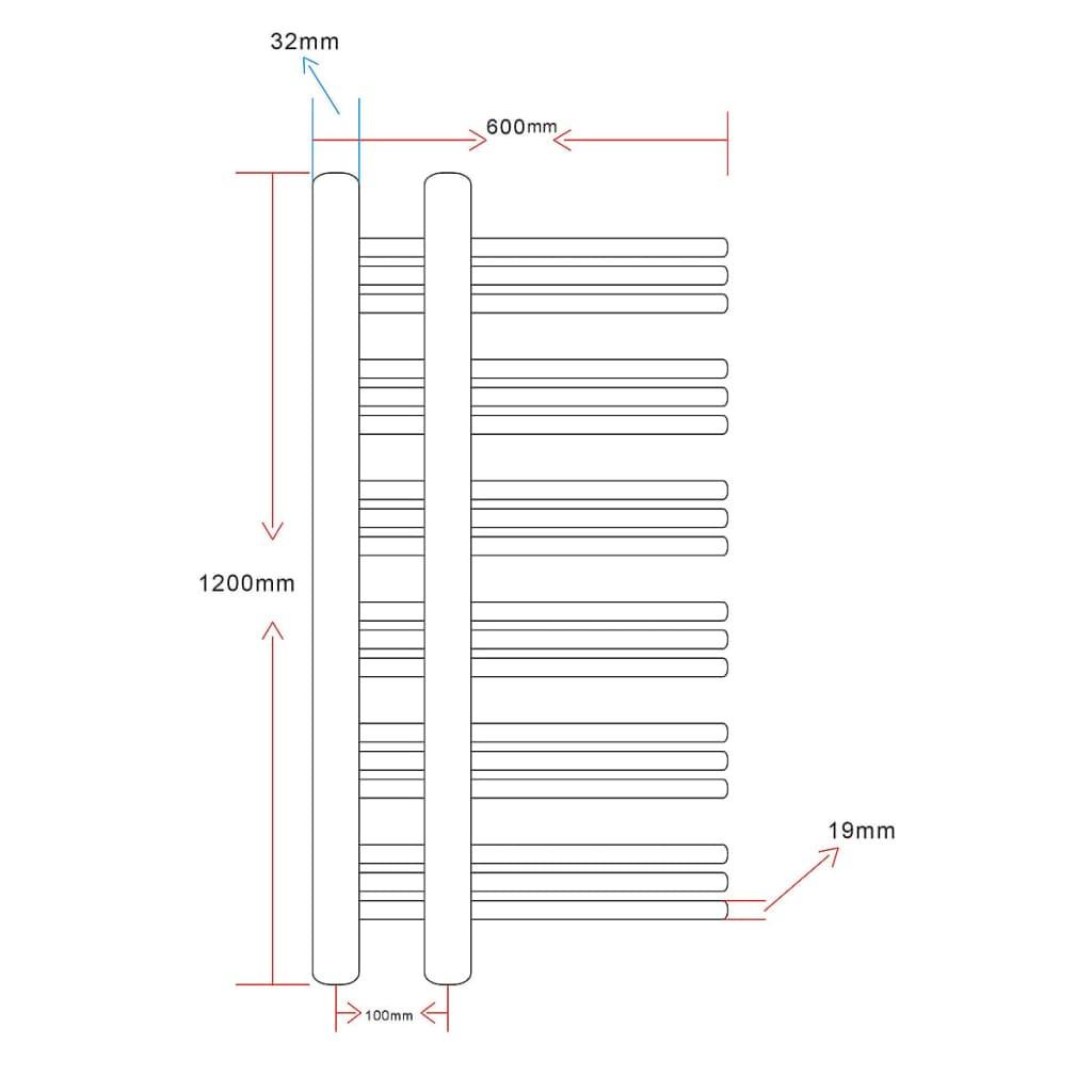 VidaXL Radiateur de serviettes  