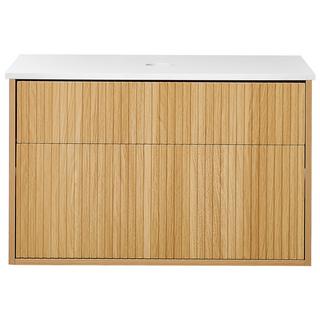 Beliani Wandmontierter Waschtischunterschrank aus MDF-Platte Boho BEXTI  