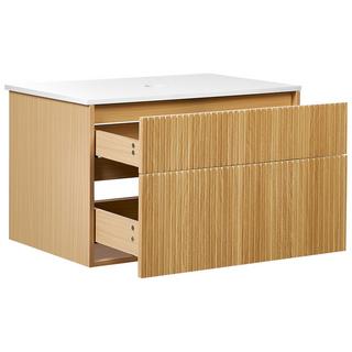 Beliani Wandmontierter Waschtischunterschrank aus MDF-Platte Boho BEXTI  