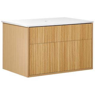 Beliani Wandmontierter Waschtischunterschrank aus MDF-Platte Boho BEXTI  