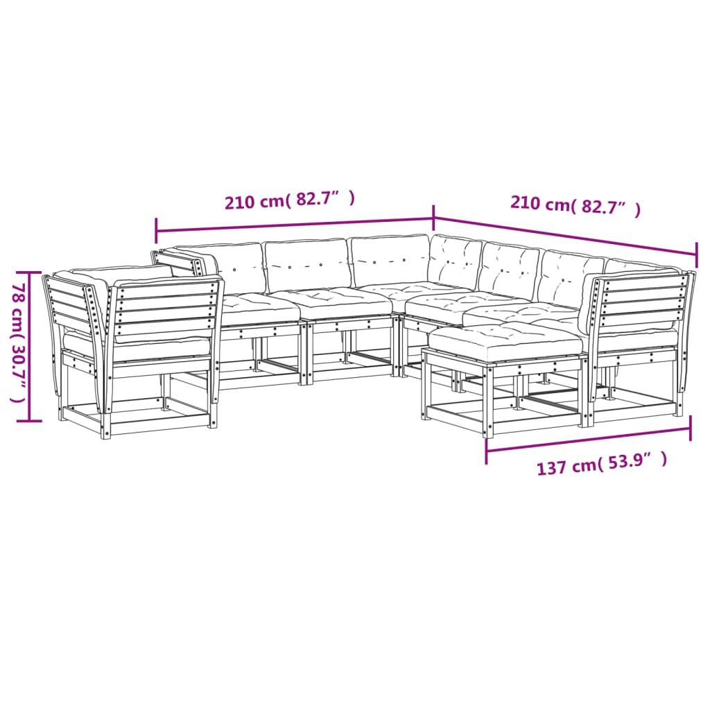 VidaXL Garten lounge set imprägniertes kiefernholz  