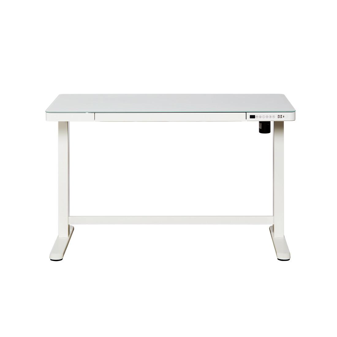 Contini table de bureau réglable en hauteur surface de travail en verre  