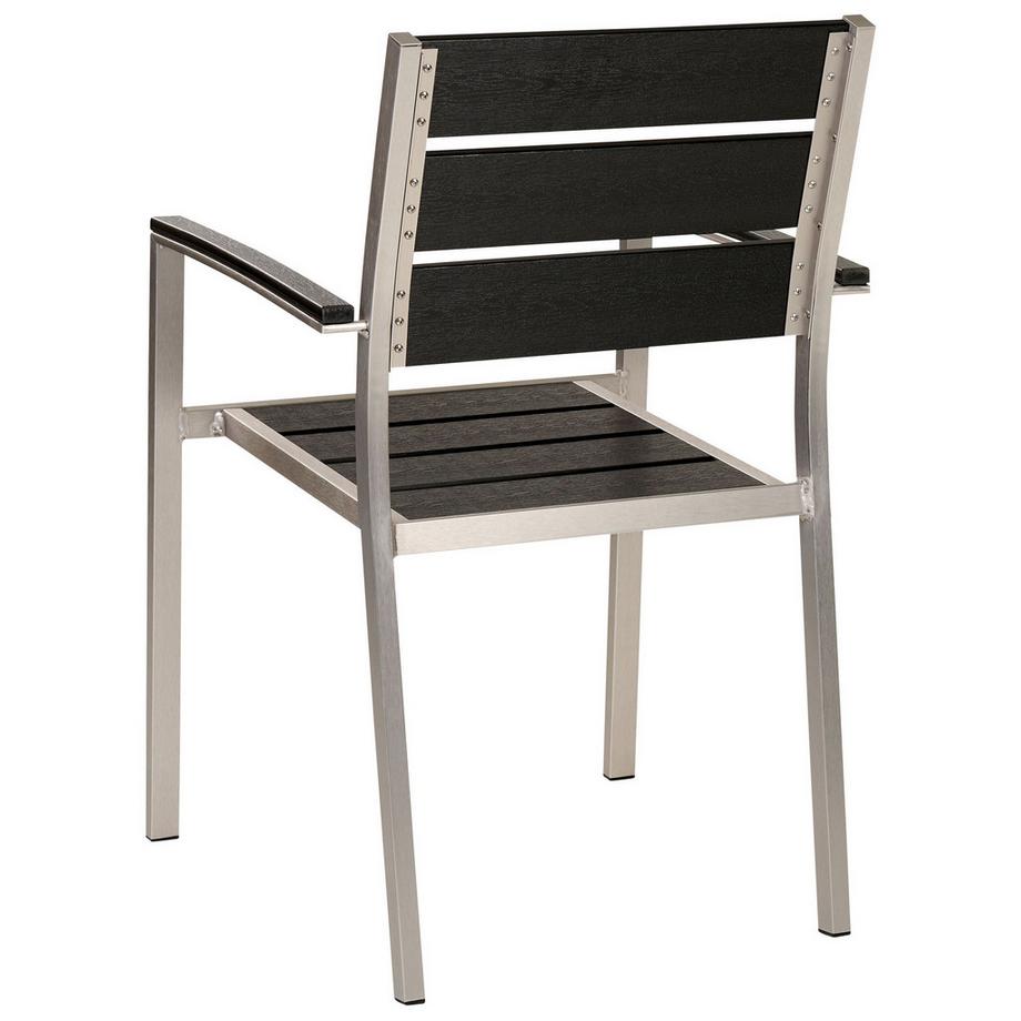 Beliani Lot de 6 chaises de jardin en Bois synthétique Industriel VERNIO  