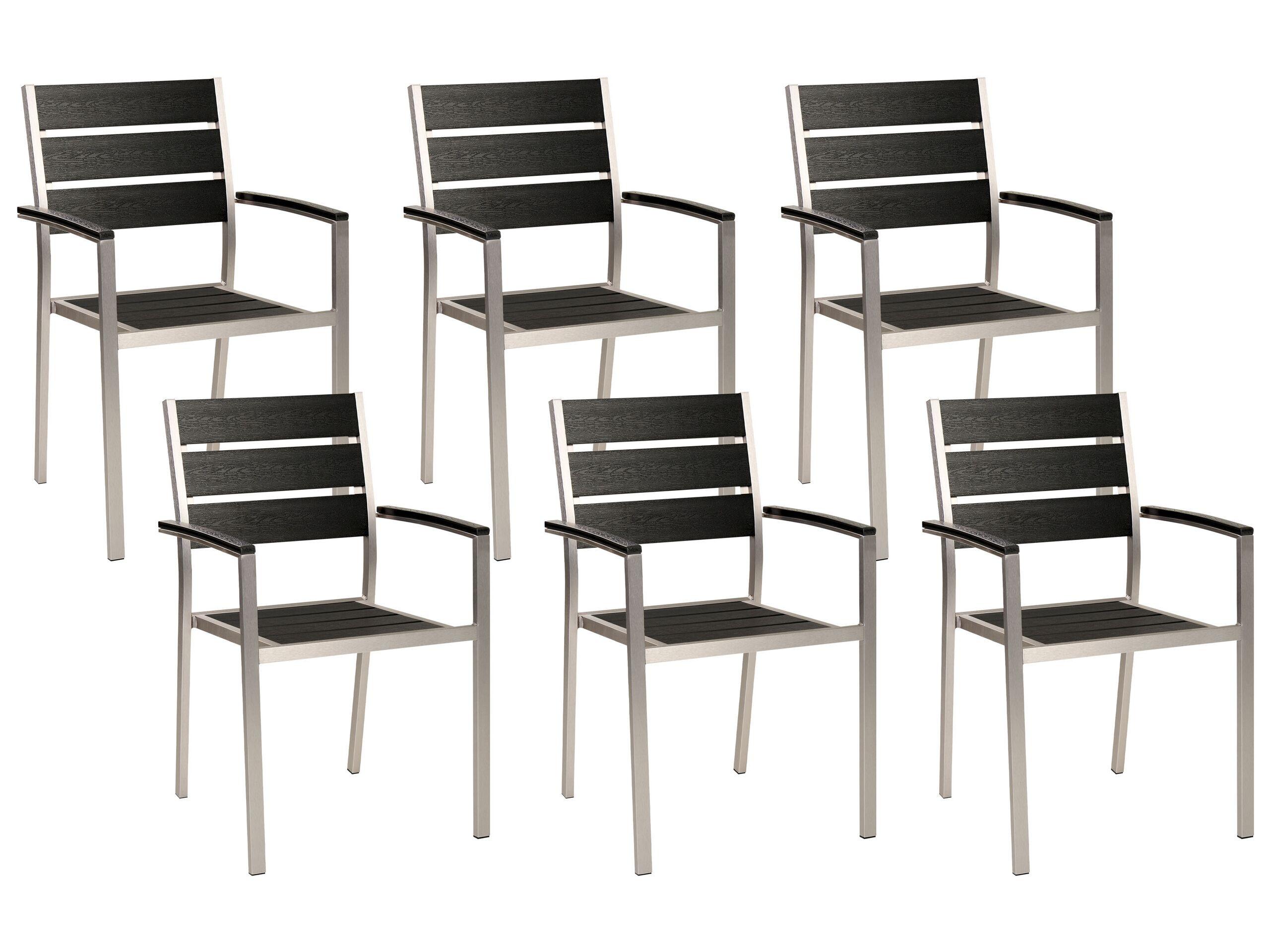 Beliani Lot de 6 chaises en Bois synthétique Industriel VERNIO  