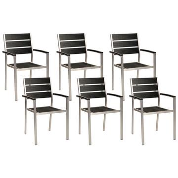 Lot de 6 chaises de jardin en Bois synthétique Industriel VERNIO