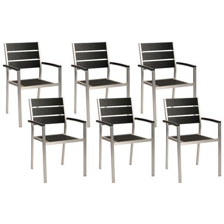 Beliani Lot de 6 chaises en Bois synthétique Industriel VERNIO  