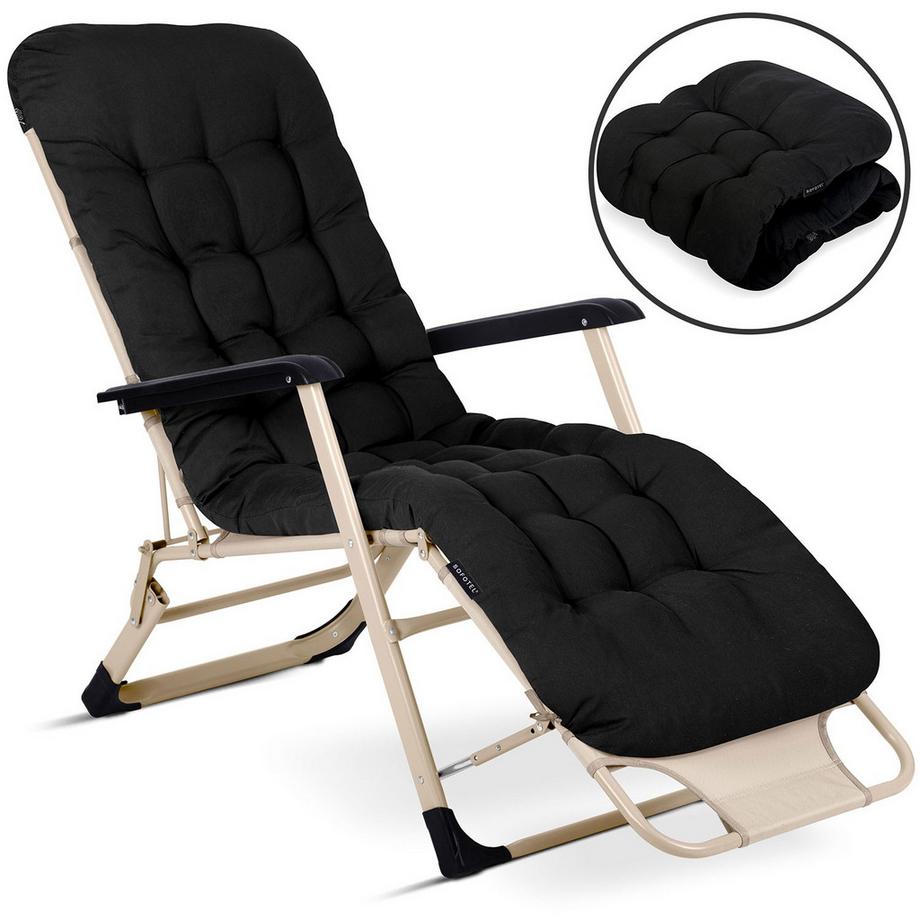 B2X Gartenliege klappbar mit Kissen  