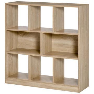 Bibliothèque Étagère De Rangement Naturelle À 3 Niveaux, Étagère De Bureau, Présentoir Pour Bureau À Domicile/Salon, 97,5X30X100Cm