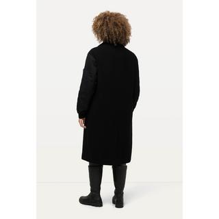 Ulla Popken  Manteau avec des manches style blouson et un col à revers, poche zippée 