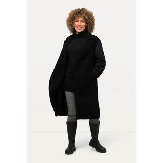 Ulla Popken  Manteau avec des manches style blouson et un col à revers, poche zippée 