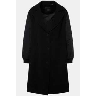 Ulla Popken  Manteau avec des manches style blouson et un col à revers, poche zippée 