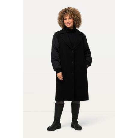 Ulla Popken  Manteau avec des manches style blouson et un col à revers, poche zippée 