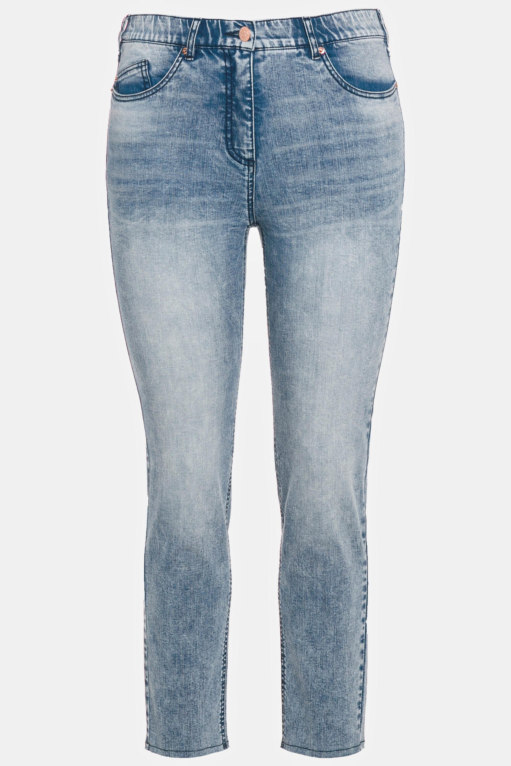 Ulla Popken  Jeans Sarah, offener Saum, schmales Bein, High Waist 