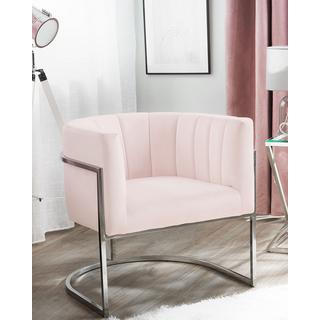 Beliani Fauteuil en Velours Glamour LARVIK  