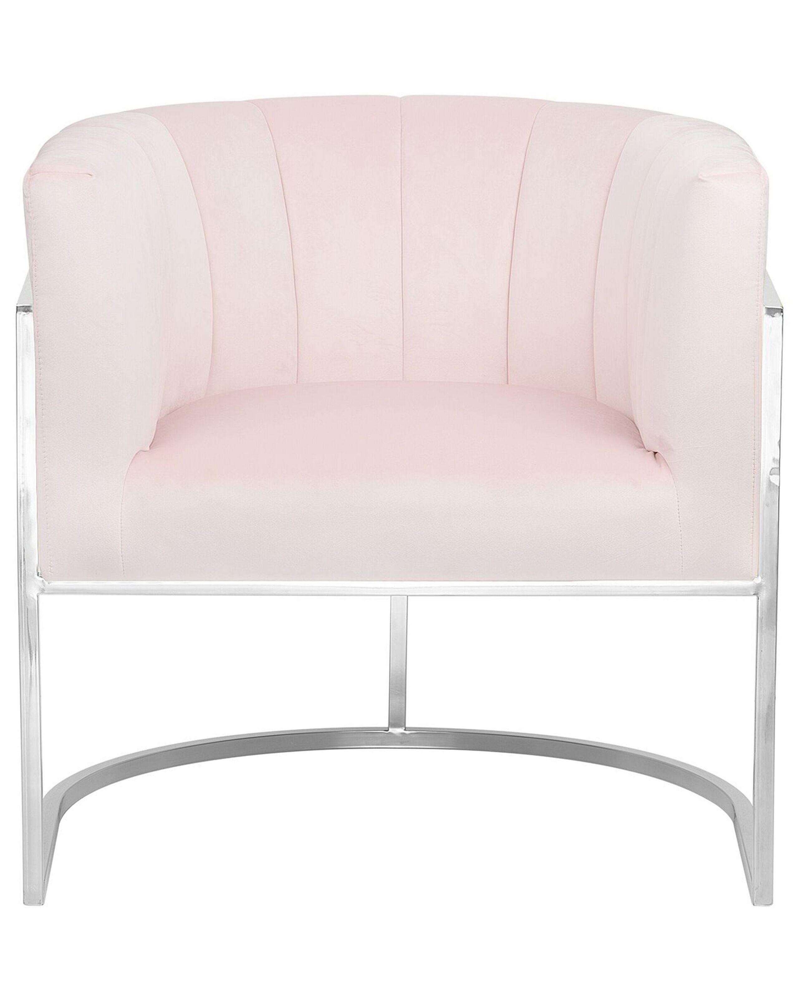 Beliani Fauteuil en Velours Glamour LARVIK  