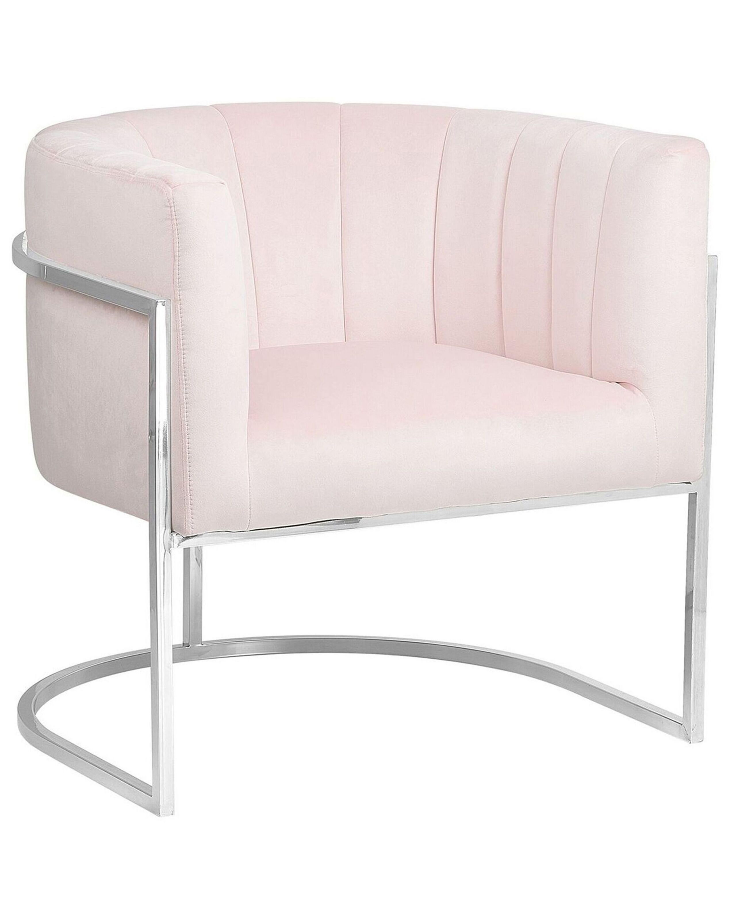 Beliani Fauteuil en Velours Glamour LARVIK  