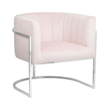 Beliani Fauteuil en Velours Glamour LARVIK  