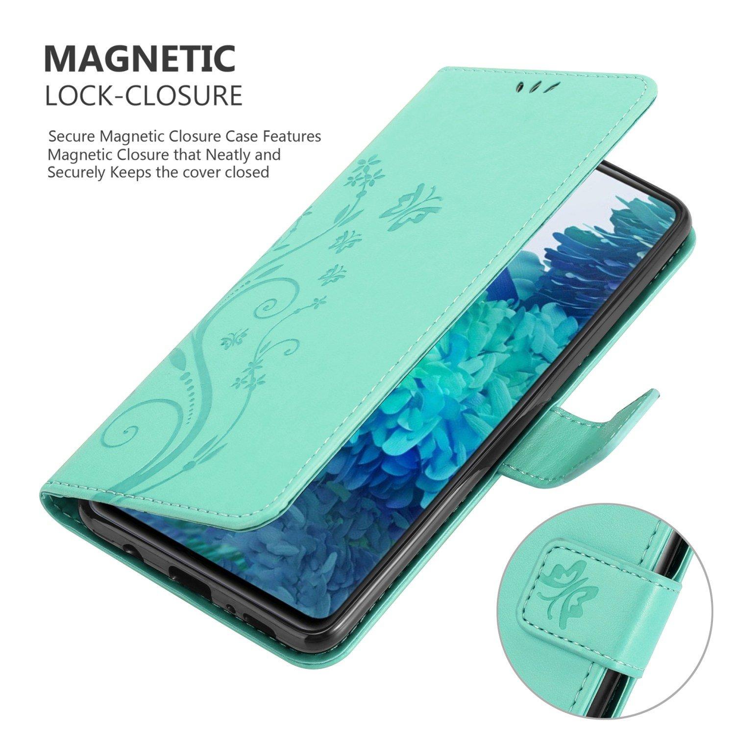 Cadorabo  Hülle für Samsung Galaxy S20 FE Blumen Design Magnetverschluss 