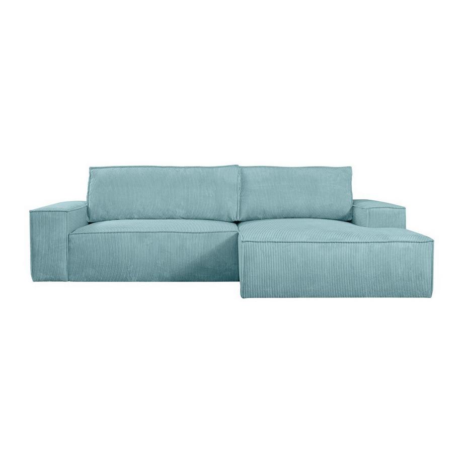 Vente-unique Canapé d'angle conible en velours côtelé clair AMELIA de PASCAL MORABITO Angle droit  