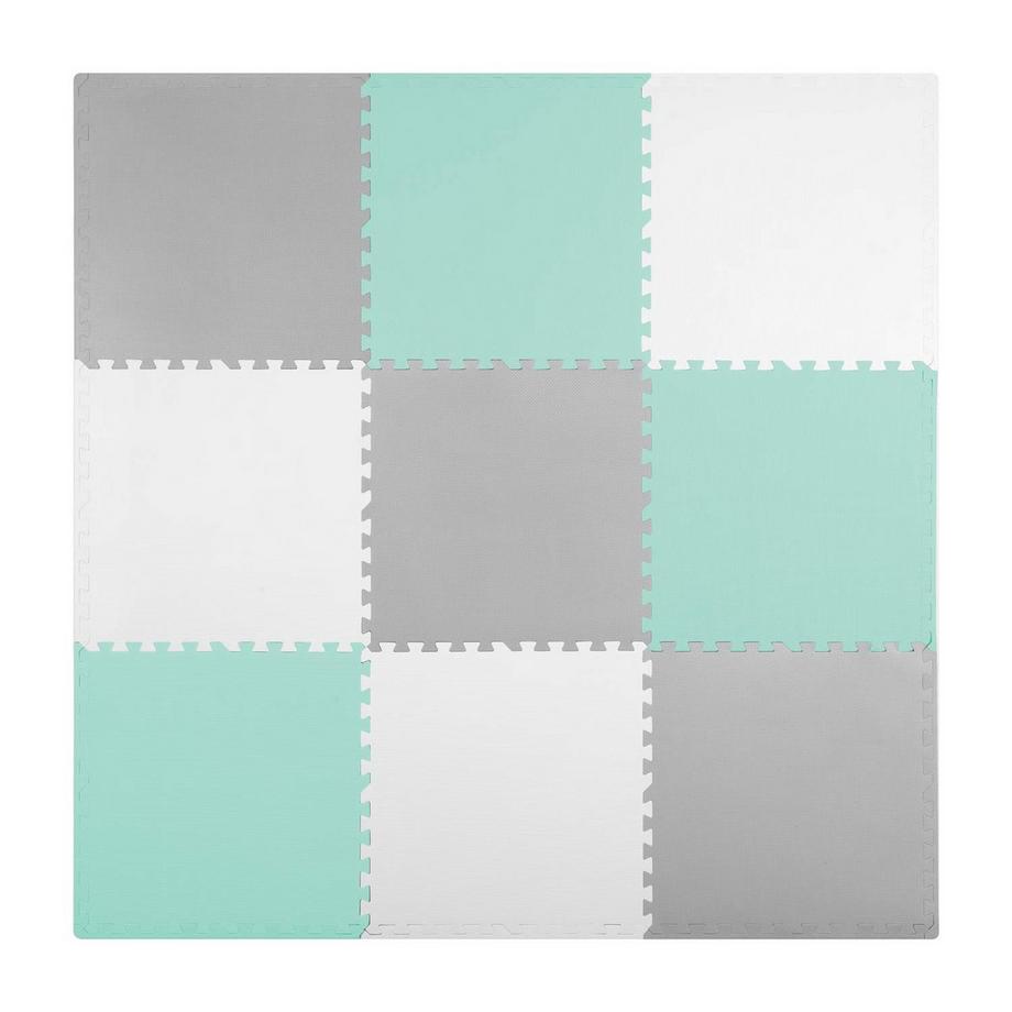 Tapis puzzle en mousse, 9 pièces