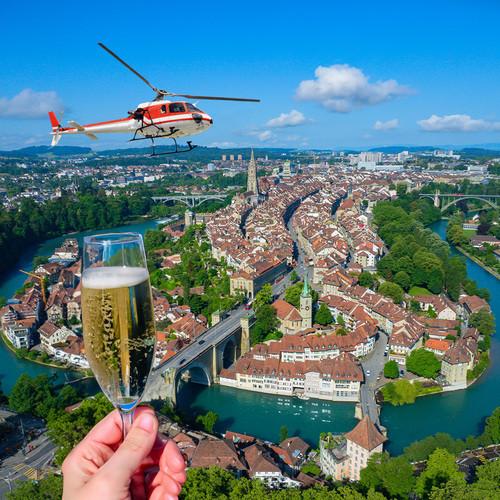 Image of Helikopterflug Bern - 15min Inkl.champagner (für 2 Personen) Unisex