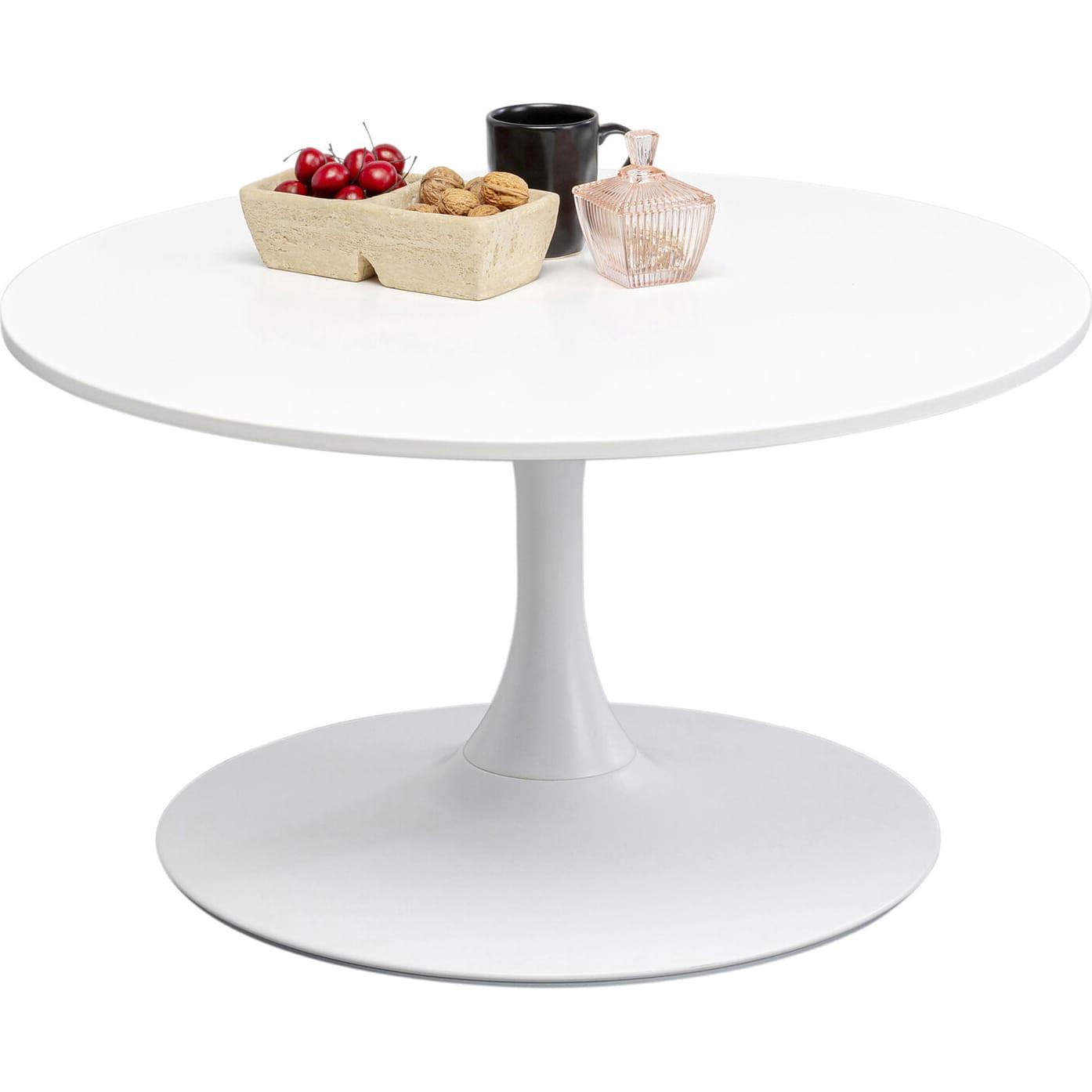 KARE Design Table basse Schickeria blanc rond 80  