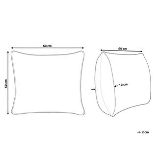 Beliani Khartaphu Japara Baumwollkissen 2er-Set  