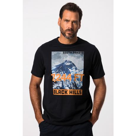 JP1880  Maglia per l'outdoor con stampa "BLACK HILLS", QuickDry e mezze maniche 