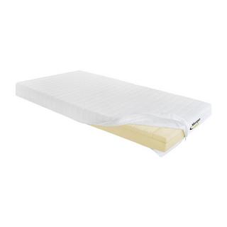 Vente-unique Ensemble 90 x 190 cm sommier coffre blanc + matelas mousse 7 zones ép.12cm - STELO KIDS de MORGENGOLD  