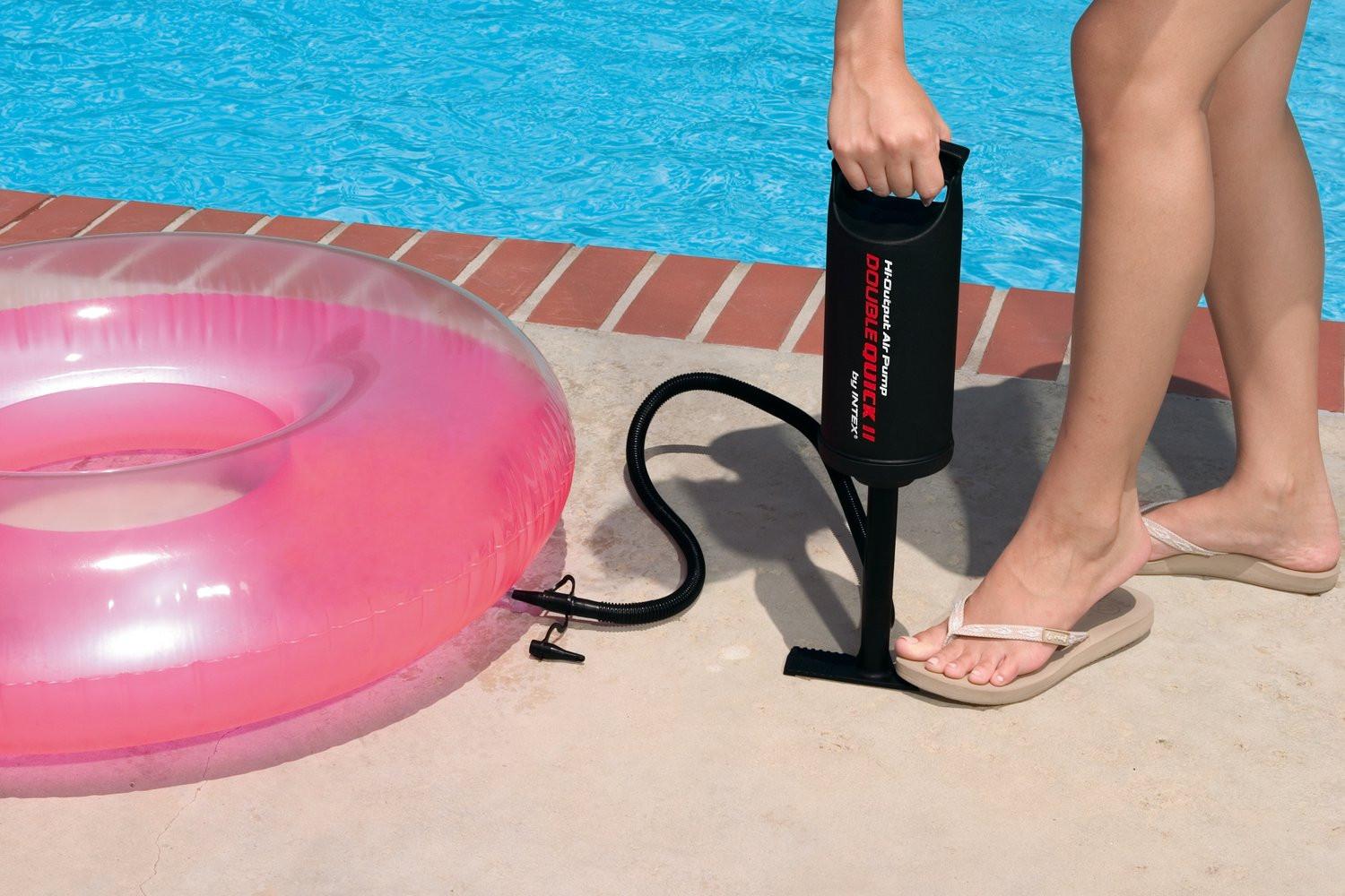 Intex  Grande pompe à main pour tapis de piscine DOUBLE QUICK II intex 68614 