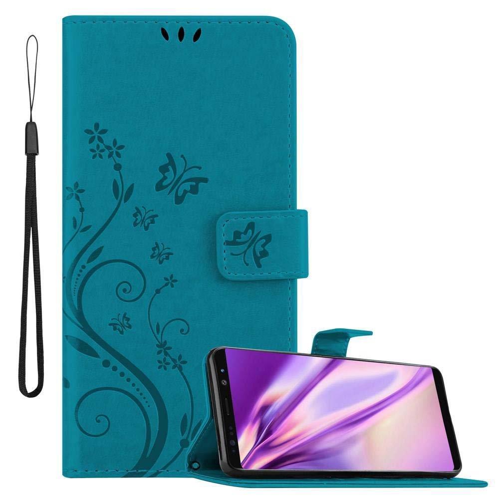 Cadorabo  Housse compatible avec Samsung Galaxy NOTE 8 - Coque de protection au design floral avec fermeture magnétique, fonction de support et emplacements pour cartes 