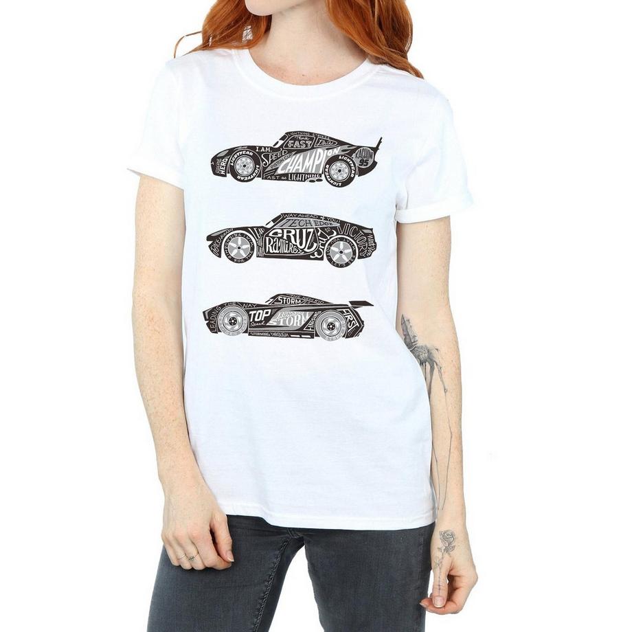 Disney Cars T-Shirt Stampata Vestibilità Ampia  