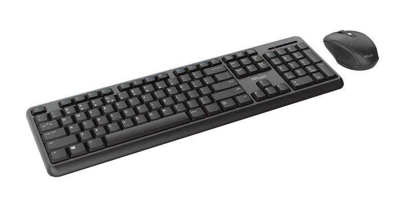 Trust  ODY Tastatur Maus enthalten RF Wireless QWERTZ Deutsch Schwarz 