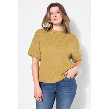 Pullover, Oversize Shape, Fancy-Strick, Halbarm