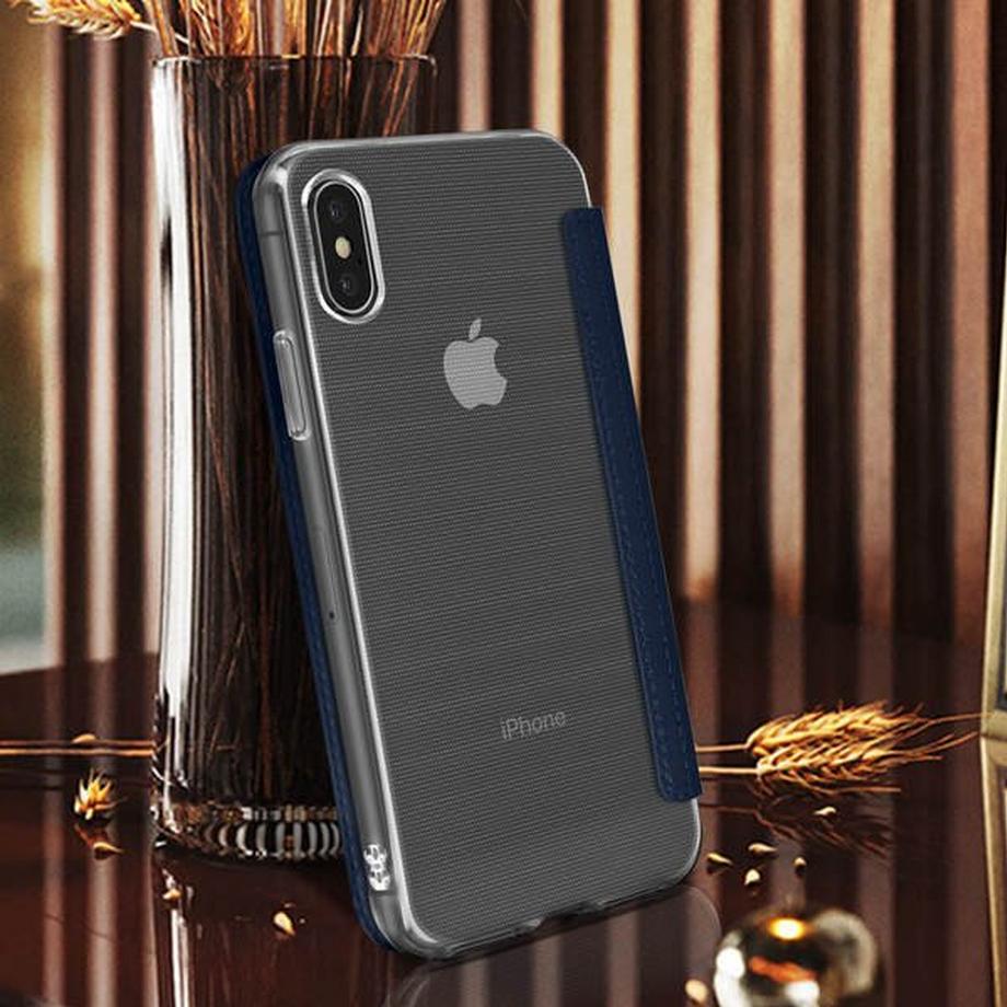 Avizar  Custodia Specchio iPhone XS Max Blu 