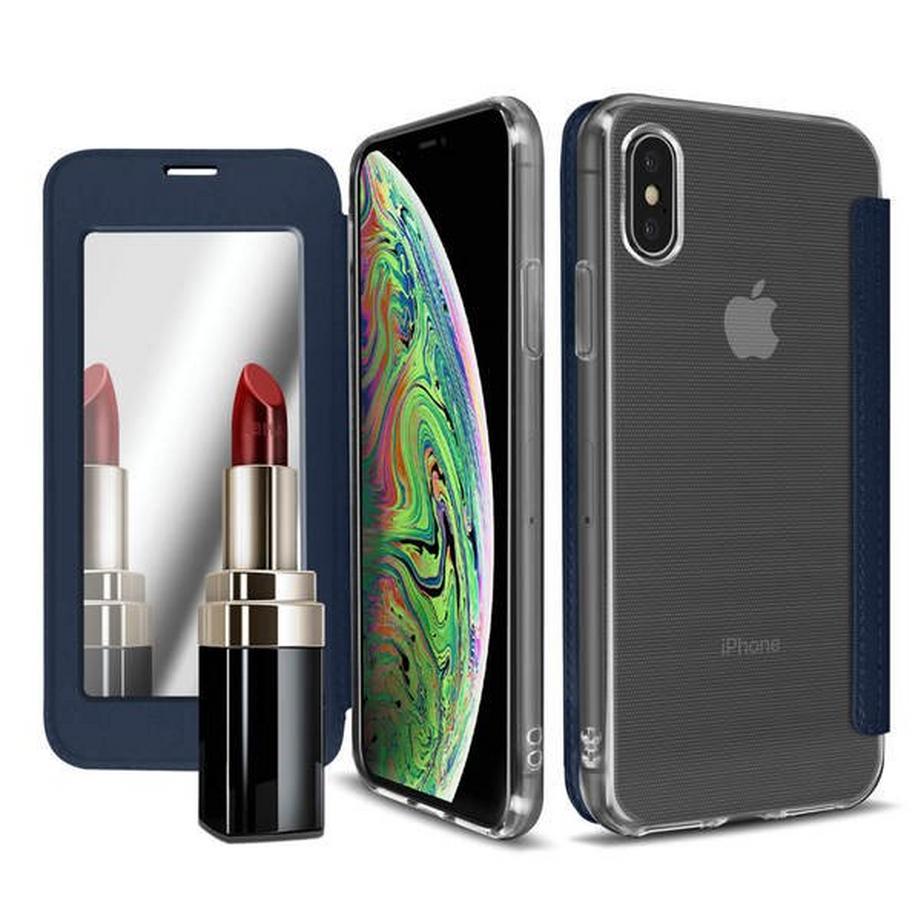 Avizar  Custodia Specchio iPhone XS Max Blu 