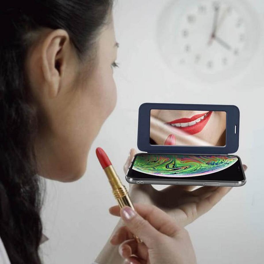 Avizar  Custodia Specchio iPhone XS Max Blu 